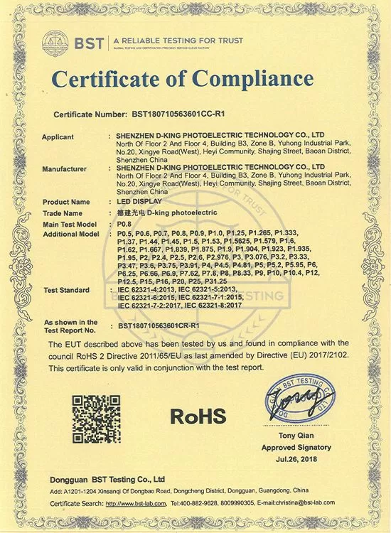 Certificación RoHS