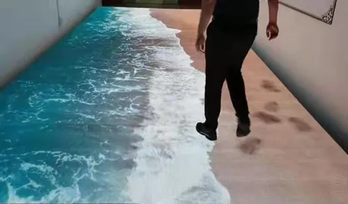 interactive floor tile display