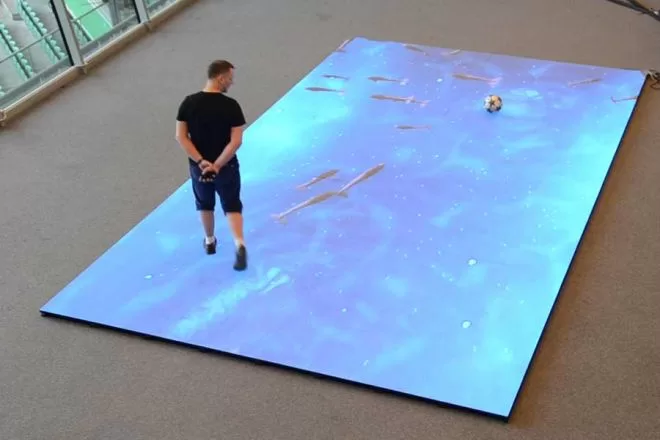 interactive floor tile display