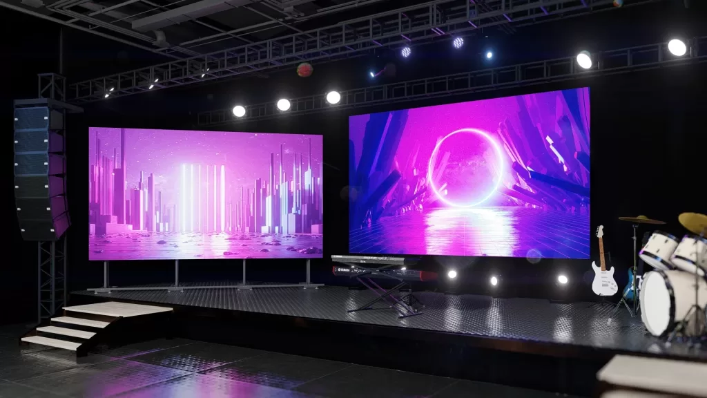 immersive LED background displays